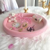 Cumpara ieftin Tavita Turta, Buretata din Catifea cu 7 Piese - Ursulet Roz Pudra - TPT89