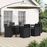 vidaXL Set de masă pentru grădină cu pernă 7 pcs Antracit PP 3430072