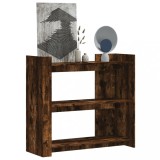 vidaXL Măsuță consolă, stejar fumuriu, 100x35x90 cm, lemn prelucrat