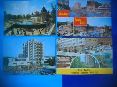 HOPCT LOT 2640 BAILE FELIX -JUD BIHOR-4 CARTI POSTALE-CIRCULATE foto