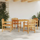 VidaXL Set masă pentru grădină, lemn masiv de tec, 5 piese