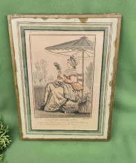 VECHE LITOGRAFIE &quot; CRIS DE PARIS&quot;, ANUL 1786