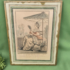 VECHE LITOGRAFIE " CRIS DE PARIS", ANUL 1786