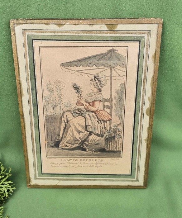 VECHE LITOGRAFIE &quot; CRIS DE PARIS&quot;, ANUL 1786