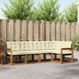 vidaXL Set de canapele de exterior cu pernă 5 pcs Natural și Crem 3368657