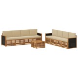 vidaXL Seturi de canapele cu pernă 9 pcs Lemn Solid de Acacia 3384164