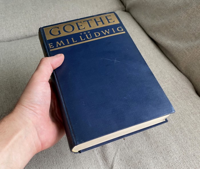 Goethe, Istoria unui om de Emil von Ludwig 1931 copie &icirc;n limba germana