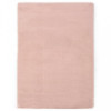 Covor, roz &icirc;nvechit, 160 x 230 cm, blană ecologică de iepure, Asimetric, Alte materiale, Mocheta, vidaXL