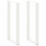 VidaXL Picioare de masă de bar &icirc;n formă de U, 2 buc., alb, 60 x (110-111) cm, oțel 4013249