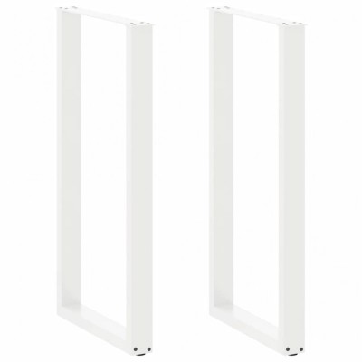 vidaXL Picioare de masă de bar &amp;icirc;n formă de U, 2 buc., alb, 60 x (110-111) cm, oțel 4013249 foto
