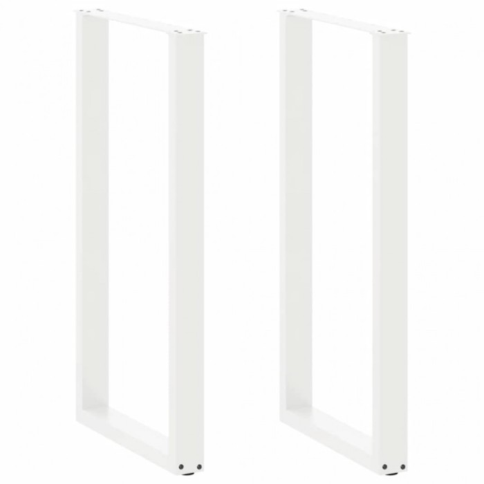 vidaXL Picioare de masă de bar &icirc;n formă de U, 2 buc., alb, 60 x (110-111) cm, oțel 4013249