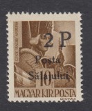 ROMANIA 1945 - POSTA SALAJULUI EMISIUNEA I 2P/10F MNH AUTENTIFICAT, Nestampilat