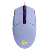 MOUSE LOGITECH, &quot;G102 LIGHTSYNC&quot;, gaming, cu fir, USB, optic, 8000 dpi, butoane/scroll 6/1, iluminare, butoane programabile, violet, &quot;910-005854&quot; (tim