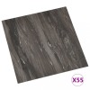 Placi de pardoseala autoadezive 55 buc. gri inchis PVC 5,11 m&sup2;