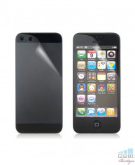 Folie Protectie Ecran Apple iPhone 5,5S Fata+Spate Transparenta (Pachet 5 Buc) foto