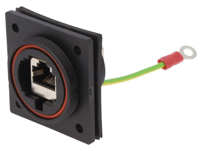 Conector Ethernet Cat 6a, IP68, aurit