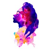 Cumpara ieftin Sticker decorativ, Woman, Mov, 90 cm, 8494ST, Oem