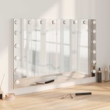 vidaXL Oglindă LED pentru Vanity Alb 80 x 10 x 52,5 cm Sticlă și Oțel 42020528