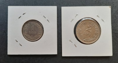 Set 1 si 2 Lei 1924, Romania - B 4360 foto