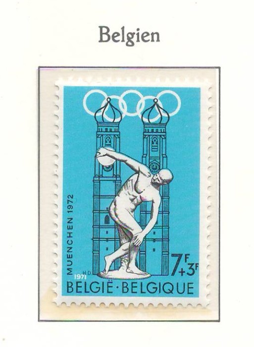 Belgia 1971 Mi 1642 MNH - Jocurile Olimpice vara 1972, Munchen