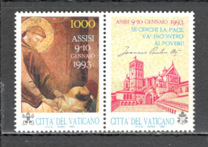 Vatican.1993 Rugaciune ptr. pace:Fresca-cu vigneta SV.600