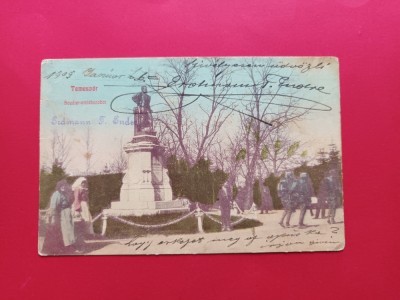 Timis Timisoara Parcul Scudier statuie memorial 1909 Militari Military foto