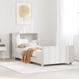 VidaXL Cadru pat fără saltea, alb, 100x200 cm, lemn masiv pin