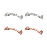 Set 4 Adaptori prindere curea de 20 mm Kwmobile pentru Google Pixel Watch 2, Argintiu/Auriu, Otel, KWM0000255L002C