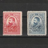 10B si 25B Carol I Gravate LP66b,d Romania 1908-1910 ABKLATSCH