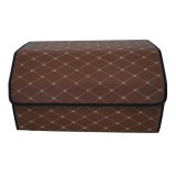 Cutie de Depozitare Auto, Flippy, Organizator Premium Portbagaj, Geanta Multifunctionala din Piele Ecologica, 2 Compartimente Depozitare, Pliabil, Rez