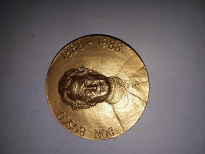 CY Medalie Italia &amp;quot;(Sfantul) Don BOSCO 1888 - 1988 / 100 ani de la moarte&amp;quot; bronz foto