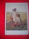 HOPCT 23552 COPII PE CAMP -A G VENETIANOV 1780-1847 -RUSIA -MUZEE - CP PICTURA --NECIRCULATAMUNTII