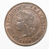 FRANTA . 1 CENTIME 1896 . DETALII EXCELENTE . MONETARIA PARIS ., Europa, Cupru (arama)