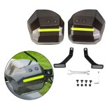Set 2 Aparatori maini Moto Scuter ATV Enduro , Protectii ghidon handguards cu benzi reflectorizante, Negru , TM Motorcycle Parts, TMMP