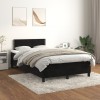 VidaXL Pat box spring cu saltea, negru, 120x200 cm, catifea 3141235