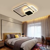 Lustra LED cu telecomanda ANEMONA, 75W, 3 Patrate, lumina Rece/Calda/Neutra, Dimabila, Negru