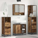 VidaXL Set de mobilier pentru baie 4 pcs Lemn vechi 65 x 33 x 60 cm 3402542