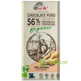 Ciocolata Neagra cu Ghimbir 56% Cacao fara Gluten Ecologica/Bio 100g