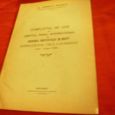 Dr.Corneliu Rudescu -Conflictul de legi in dreptul penal international,1932, 23p