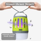 Lamp&Auml; uv antiinsecte flippy, anti muste, anti tantari, conectare la priza prin usb, portabil, 3.7 v, 200 lumeni, 8.5 x 13.3 cm, verde