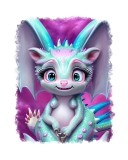 Cumpara ieftin Sticker decorativ, Dragon, Mov, 70 cm, 6907ST, Oem