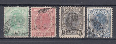ROMANIA 1898 LP 52 CAROL SPIC DE GRAU CULORI SCHIMBATE UPU FILIGRAN PR STAMPILAT foto