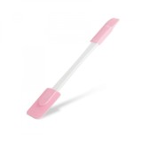 Spatulă de silicon - roz, cu două fețe - 24,5 x 4,5 cm