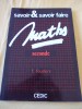 MATEMATICA , MATHS SECONDE ,SAVOIR FAIRE - E .FEUILLANT ,CARTEA ESTE NOUA .
