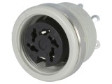 Conector DIN soclu mamă 5 pini 240&deg; lipire