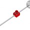 LED Roșu Axial 1,65mm 0,4-1mcd 90&deg; Convex