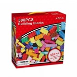 Cuburi de construit cu 500 piese plastic pentru copii X501 CWT