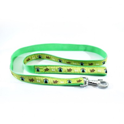 LESA PENTRU CAINI NYLON MOL CU MODEL GREEN 25MM 130CM L5502.251304 foto