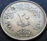 Moneda exotica 20 QIRSH / PIASTRES - EGIPT , anul 1980 *cod 840 = A.UNC LUCIU, Africa