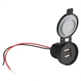 PRIZA AUTO/MOTO/BARCA IP67 2XUSB 5V/2.4A
